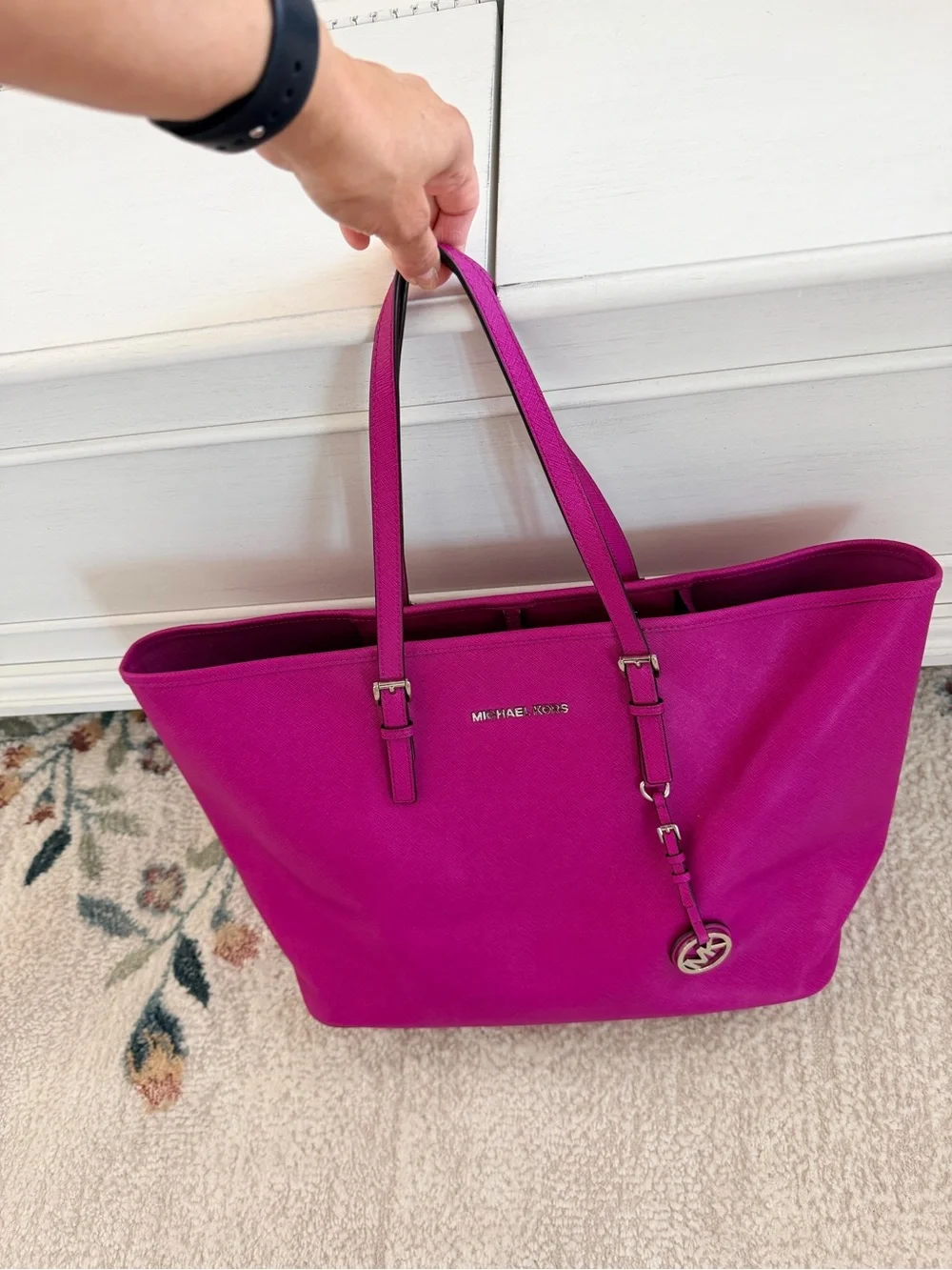 Michael Kors Bright Fuchsia Saffiano Tote